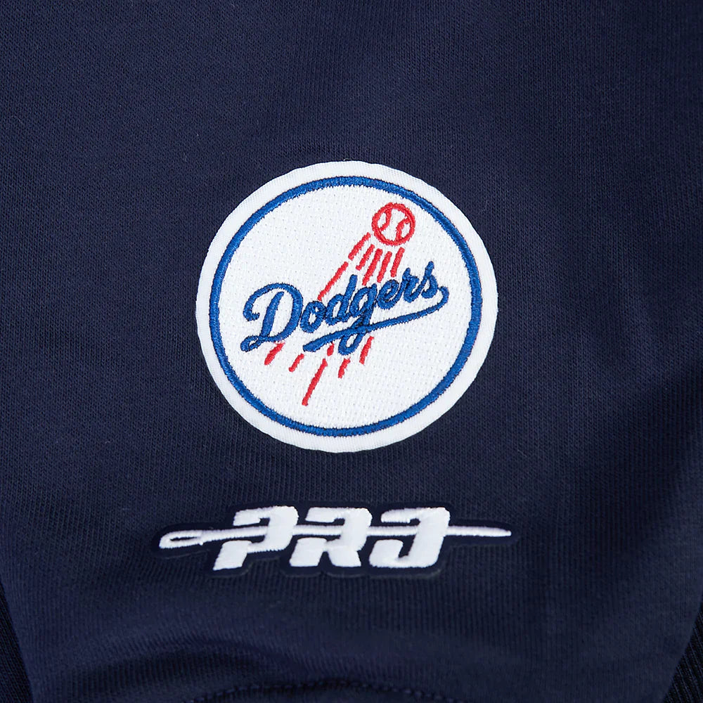 Pro Standard Womens LA Dodgers Cropped Wingspan Crewneck - Midnight Navy Denim Exchange