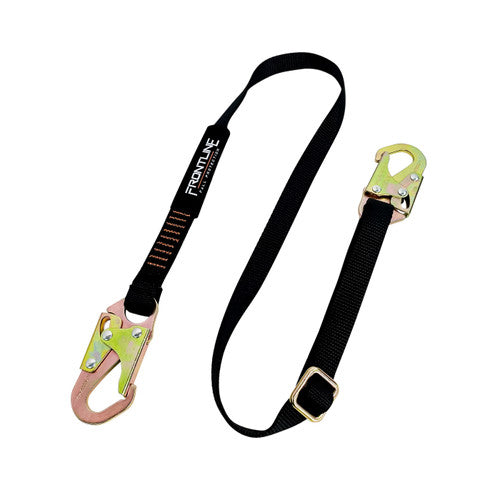 Frontline LPO61SADJ Combat 6' Positioning Adjustable Restraint Lanyard VM Hardware