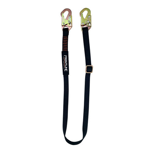 Frontline LPO61SADJ Combat 6' Positioning Adjustable Restraint Lanyard VM Hardware