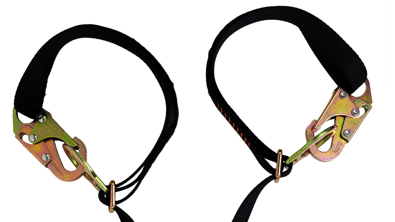 Frontline LPO62SADJ Combat 6' Tie-Back Double Leg Shock Absorbing Lanyard with Snaphooks VM Hardware
