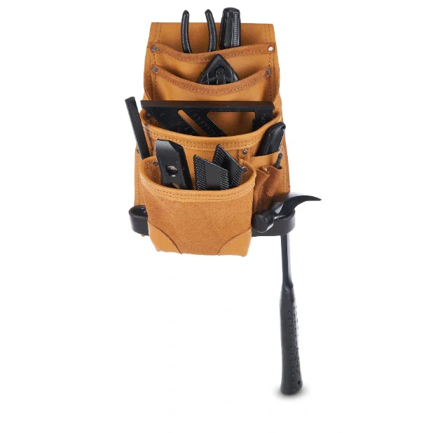 AWP LT-683-3 Classic Leather Tool Pouch VM Hardware