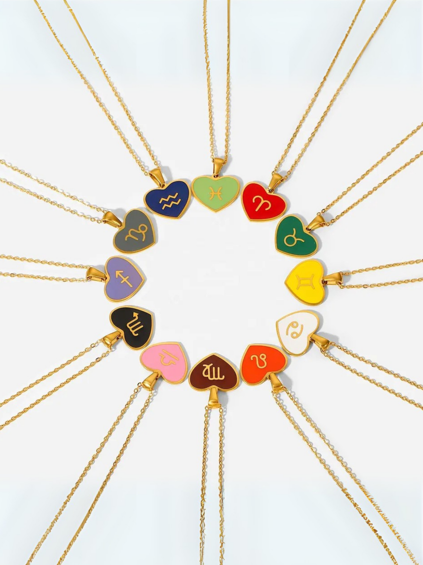 Zodiac Heart Pendant Necklace LUNAR VINES