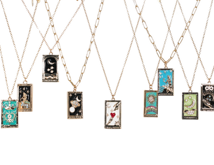 Tarot Card Pendant Necklace LUNAR VINES