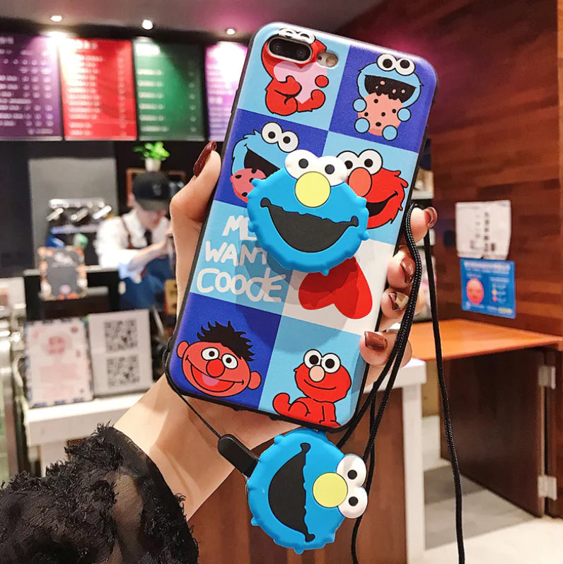 Cute Snoopy Phone Case with Stand and Protector