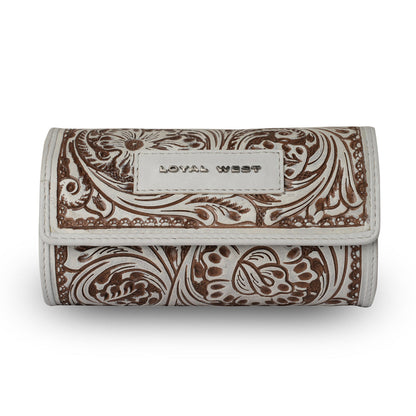 Handtooled Canyon Jewellery Case - Ivory Dust Myra USA