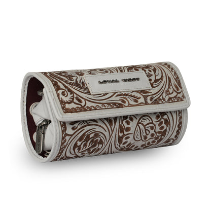 Handtooled Canyon Jewellery Case - Ivory Dust Myra USA