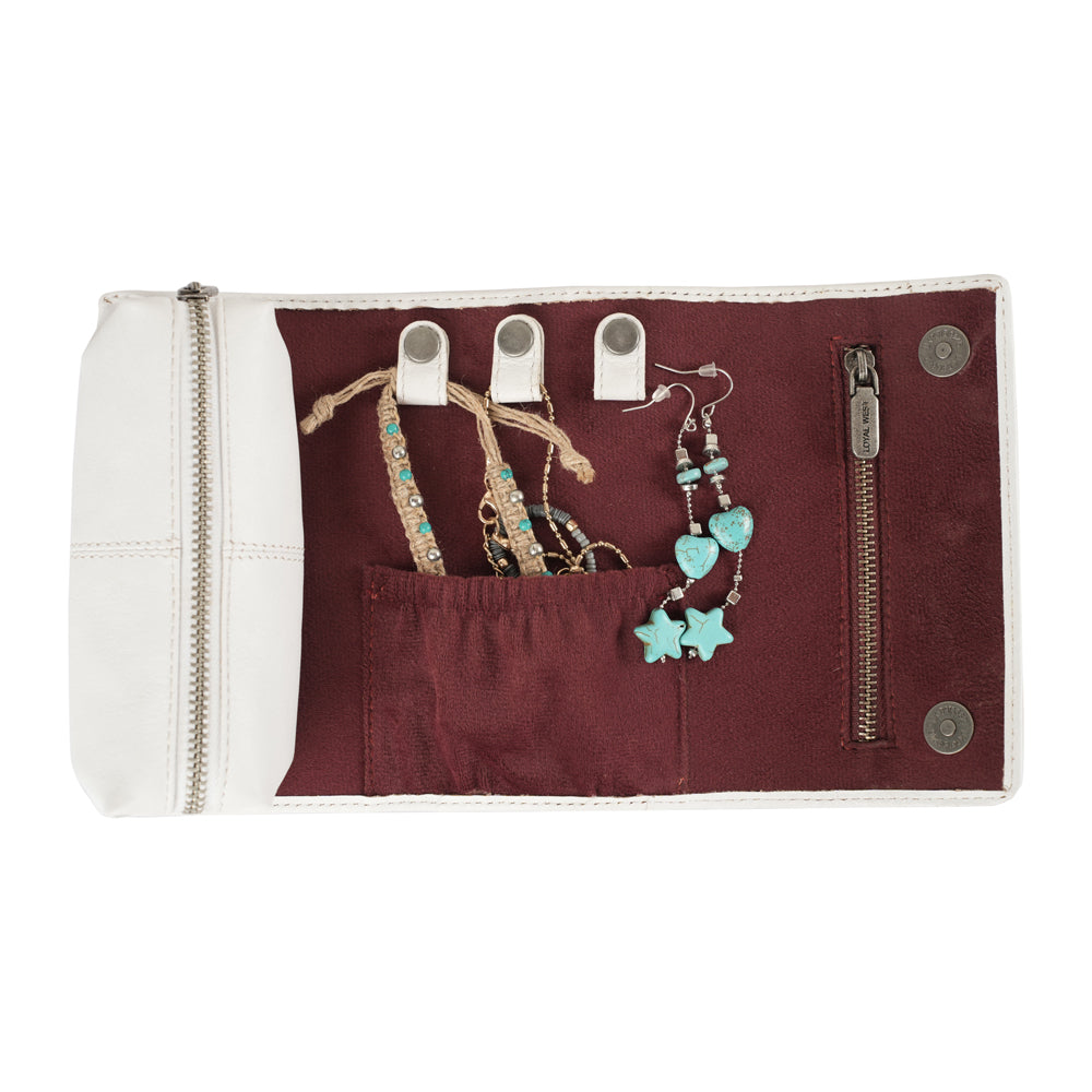Handtooled Canyon Jewellery Case - Ivory Dust Myra USA