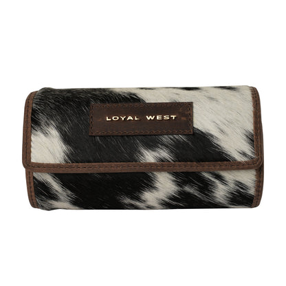 Canyon Jewellery Case - Black & White Cowhide Myra USA