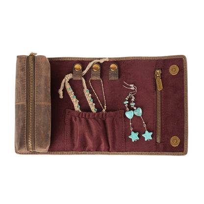Canyon Jewellery Case - Black & White Cowhide Myra USA