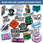 Ladies Blue Collar Sticker Pack Armed American Supply