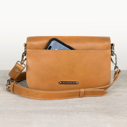 Lana - Horse Bit Crossbody Luxury Leather Bag in Caramel Urban-Equestrian