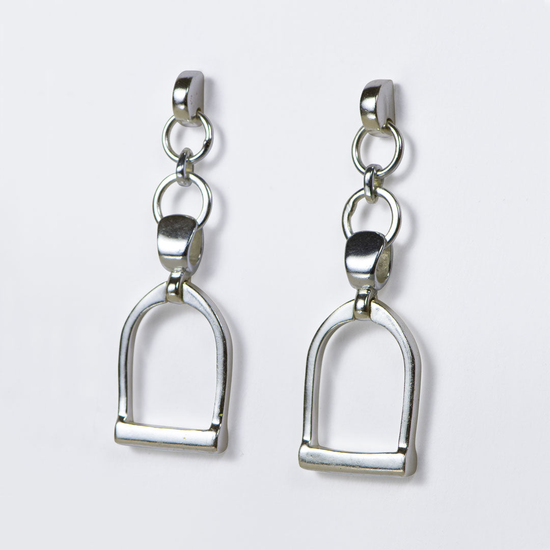 Cortina - Cuban Chain Horse Stirrup Necklace in Silver Urban-Equestrian
