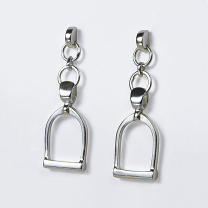 Cortina - Cuban Chain Horse Stirrup Necklace in Silver Urban-Equestrian