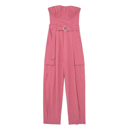 Summer Women's Fashion Strapless Jumpsuit