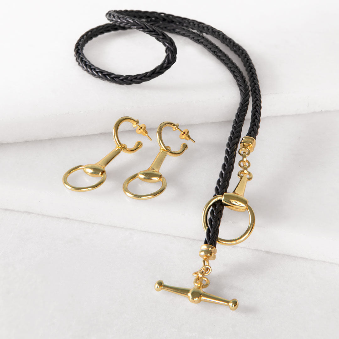 Odeza - Wrap Around Horse Bit Bracelet in Gold & Black Urban-Equestrian