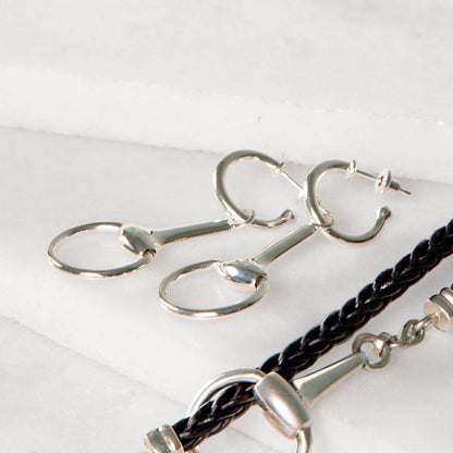 Odeza - Wrap Around Horse Bit Bracelet in Silver & Black Urban-Equestrian
