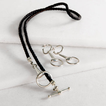 Odeza - Wrap Around Horse Bit Bracelet in Silver & Black Urban-Equestrian
