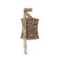 Leopard Print Wrapped Suit Backless Sleeveless Tops Skirts
