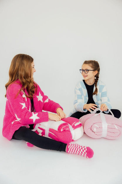 Light Pink Cowgirl Cozy Blanket