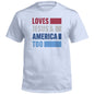 Loves Jesus & America Too Bold (Front) Shield Republic