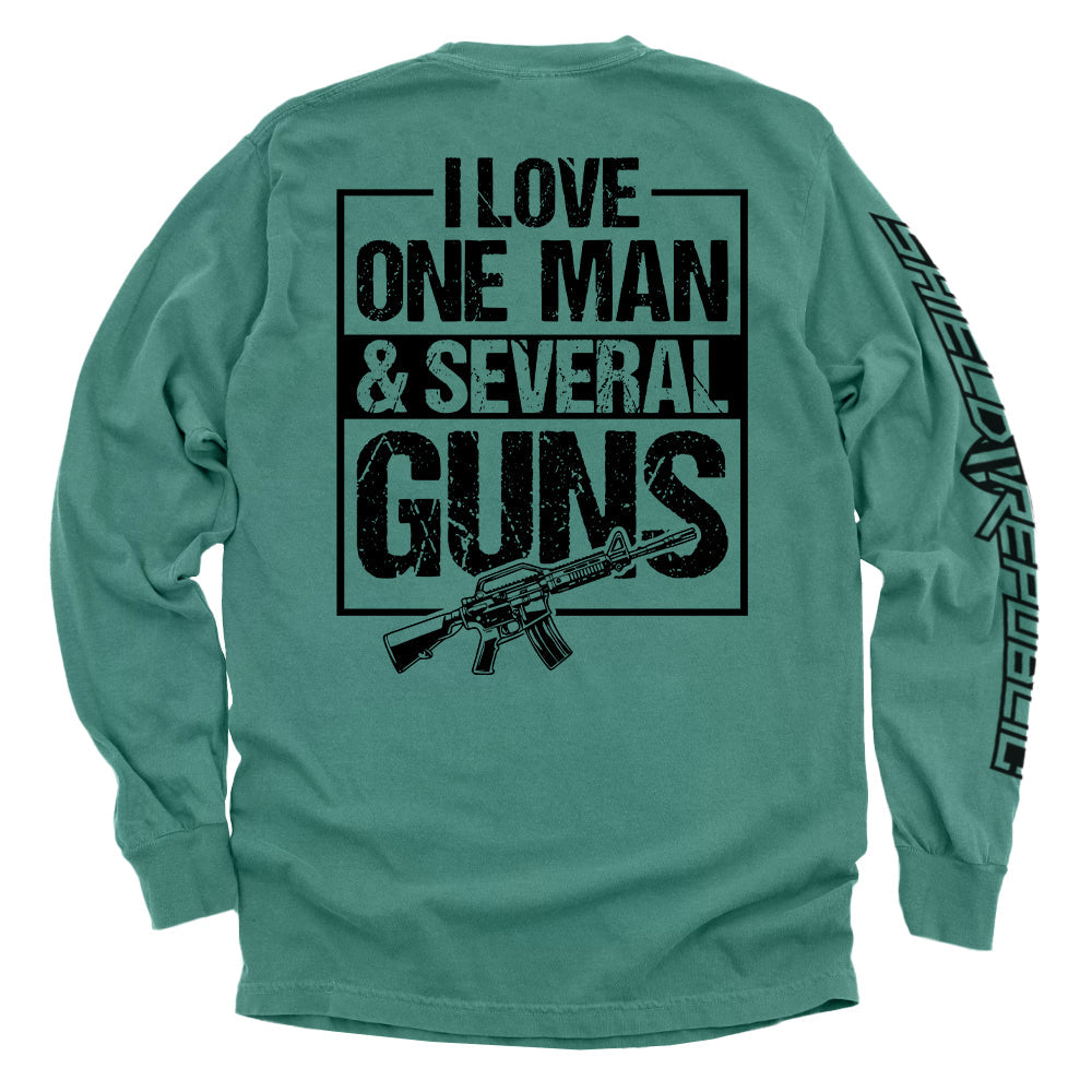 I Love One Man & Several Guns (Back Print) Shield Republic