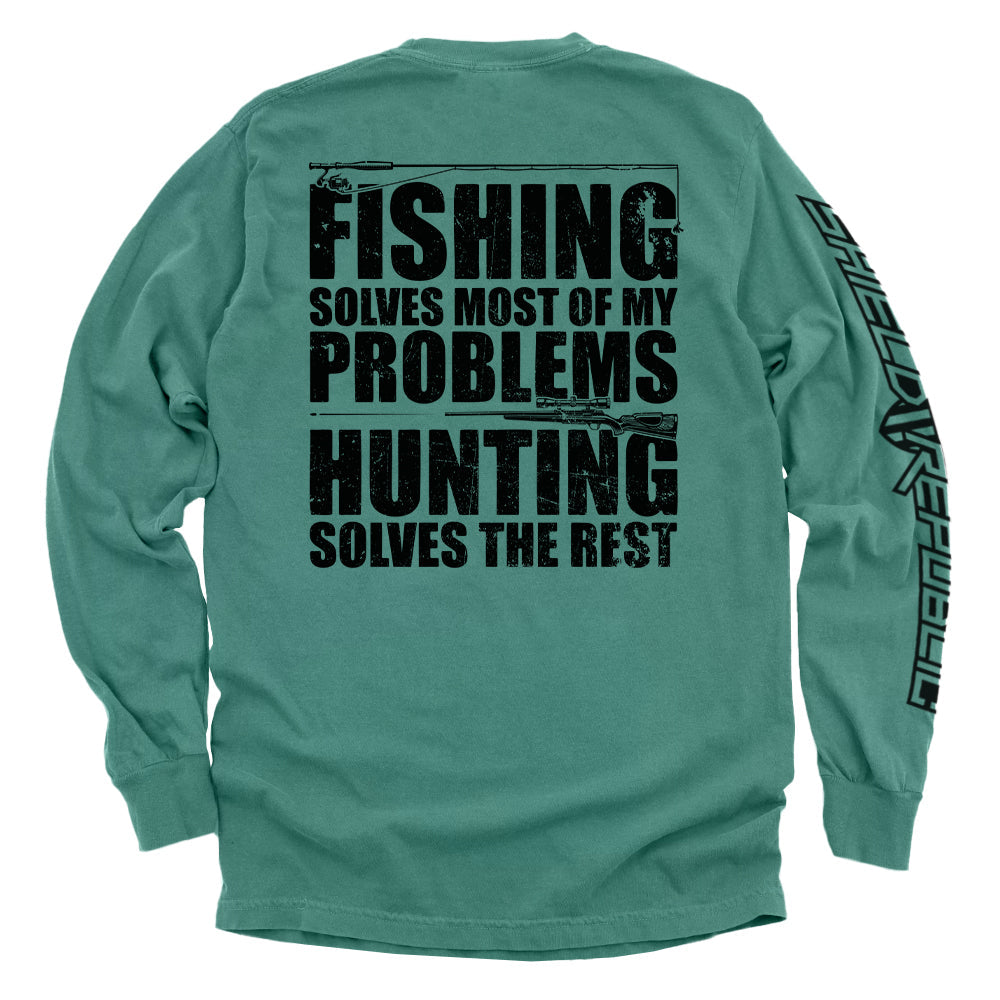 Fishing Solves Most Of My Problems Shield Republic