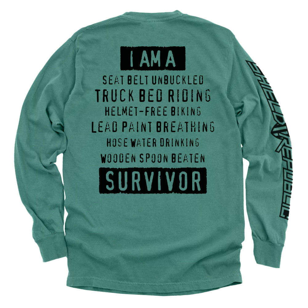 I'm A Hard Times Survivor Shield Republic