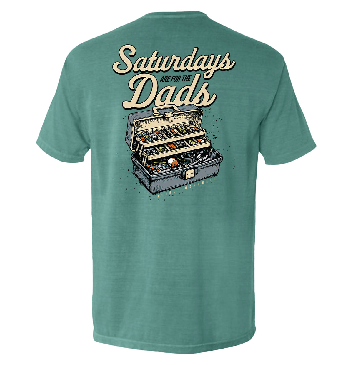 Saturdays Are For The Dads Tackle Box Shield Republic