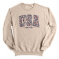 USA Floral Est 1776 (Front) Shield Republic