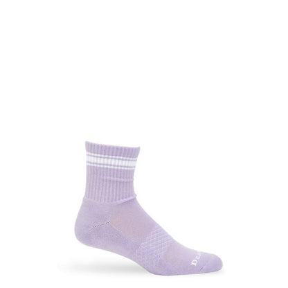 Lilac/White Quarter Crew Women's Socks DeadSoxy
