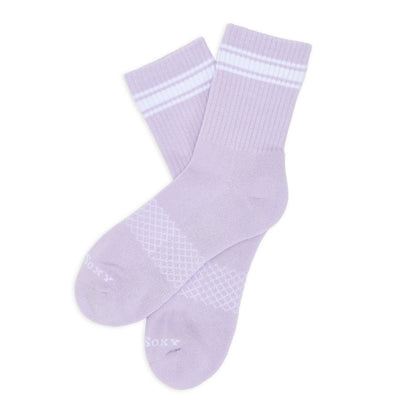 Lilac/White Quarter Crew Women's Socks DeadSoxy