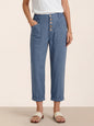 Linen Simple Button Fly Trousers HEIDI LINTICO