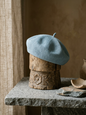 Linen Knit Beret Hat for Women Lightweight Breathable Summer Artist Cap