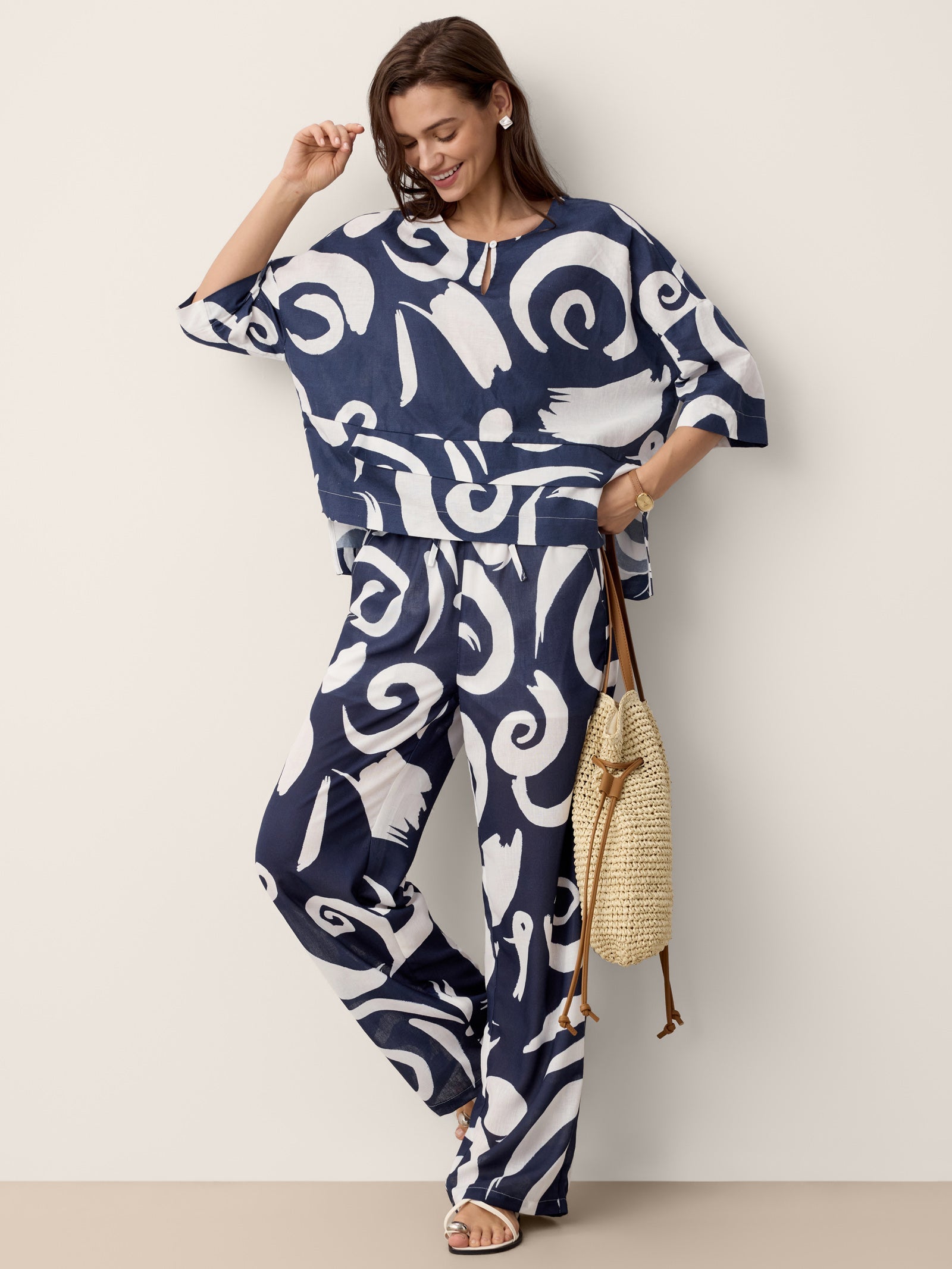 Linen Layered Asymmetric Top NOREEN LINTICO