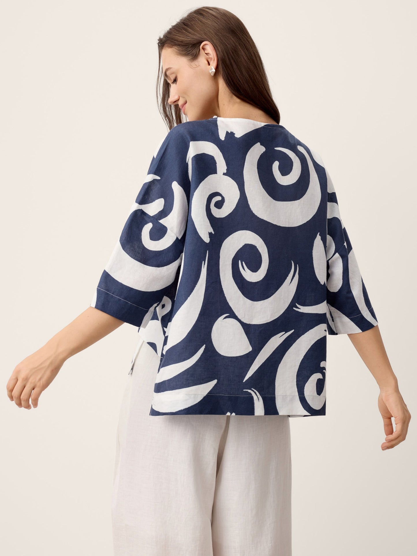 Linen Layered Asymmetric Top NOREEN LINTICO