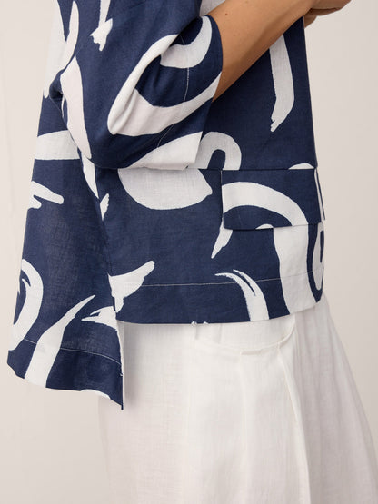 Linen Layered Asymmetric Top NOREEN LINTICO