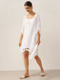 Linen V-Neck Cover-Up and Slip Dress Set CASS