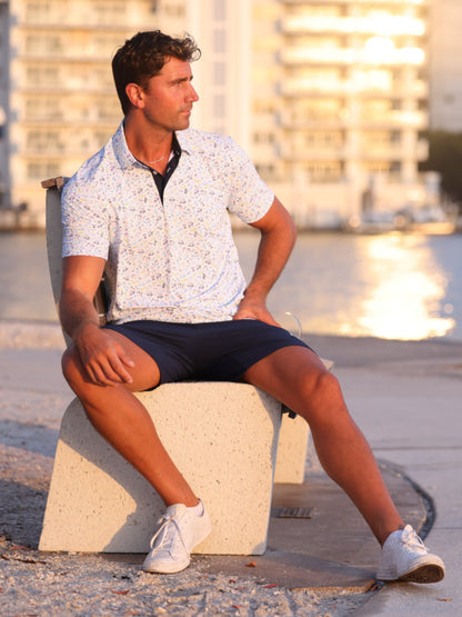 Links Print Polo White Water Life