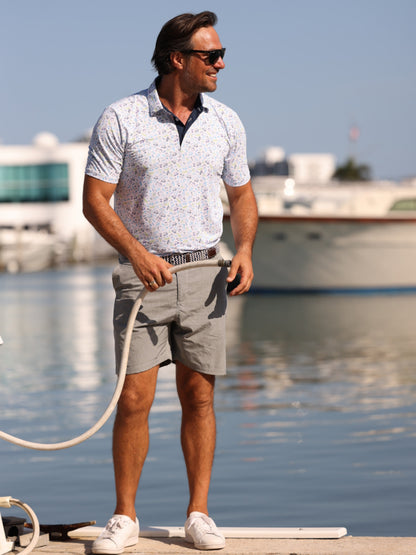 Links Print Polo White Water Life