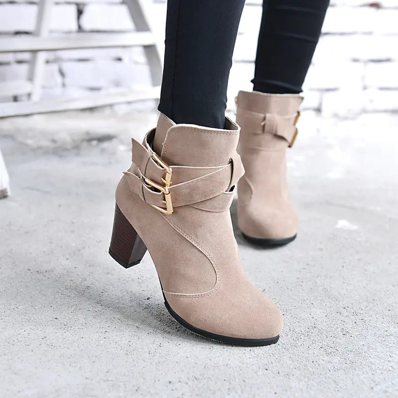 Martin Boots for Women - Mid Chunky Heel & Ankle Heels