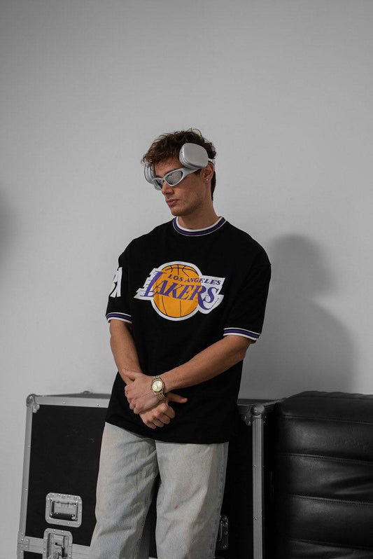 Los Angeles Lakers NBA Graphic Tee - Vintage Style Basketball T-Shirt - Retro Sports Top Withinblack