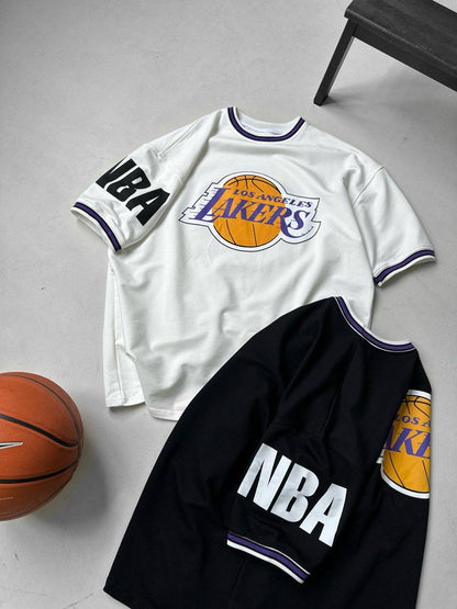 Los Angeles Lakers NBA Graphic Tee - Vintage Style Basketball T-Shirt - Retro Sports Top Withinblack