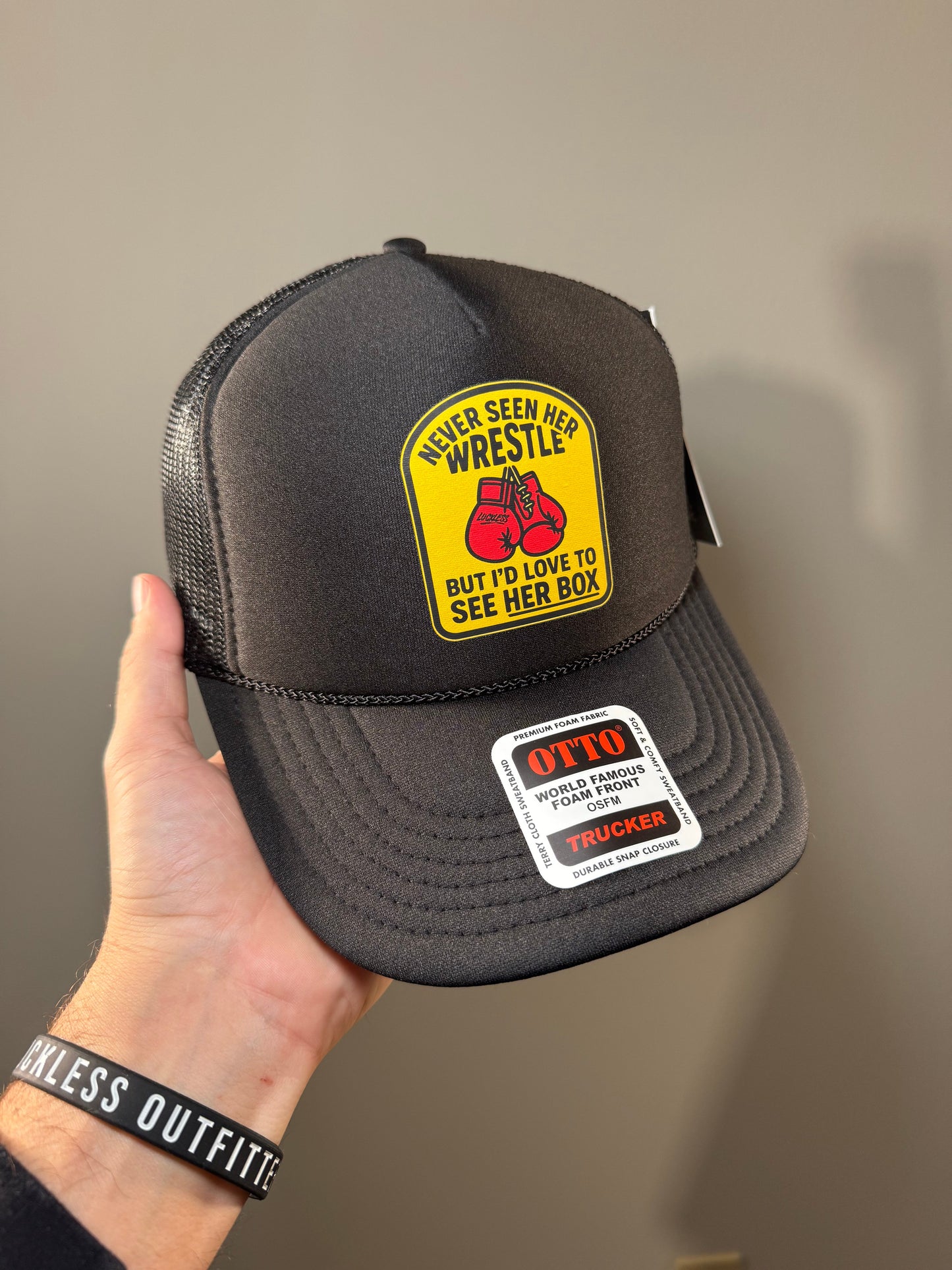 Love to See Her Box Trucker Hat Luckless Outfitters