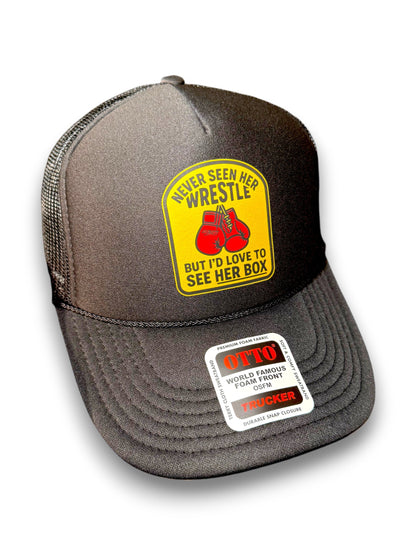 Love to See Her Box Trucker Hat Luckless Outfitters