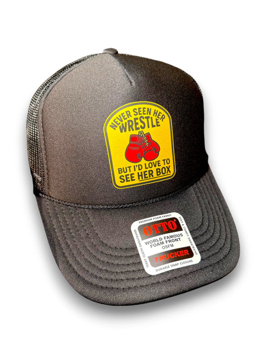 Love to See Her Box Trucker Hat Luckless Outfitters