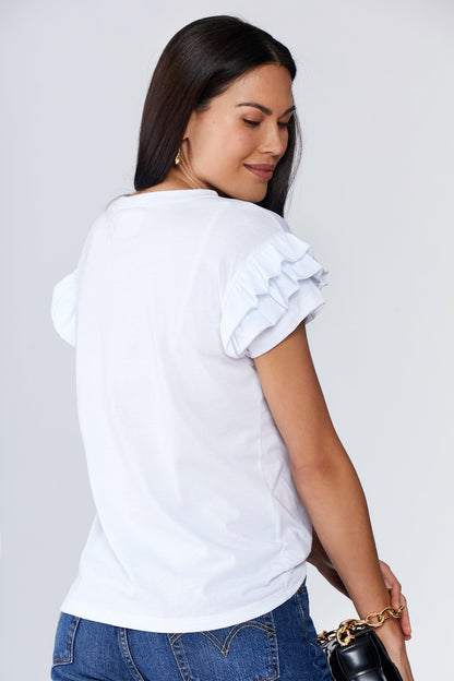 Ella Ruffle Sleeve Tee LOVETRUST