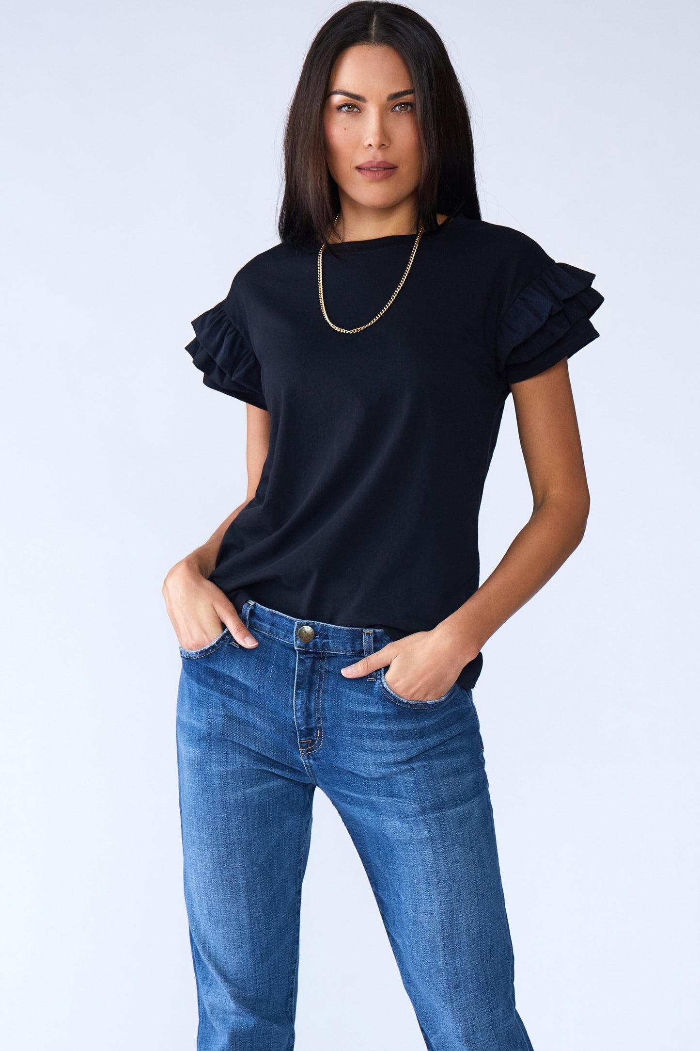 Ella Ruffle Sleeve Tee LOVETRUST
