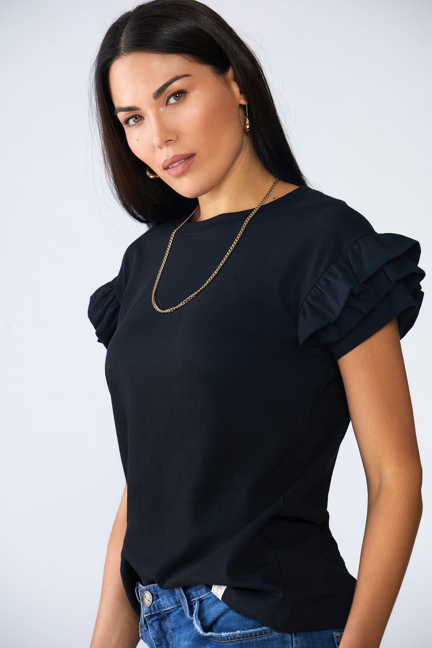 Ella Ruffle Sleeve Tee LOVETRUST