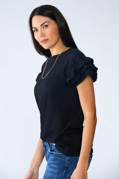 Ella Ruffle Sleeve Tee LOVETRUST