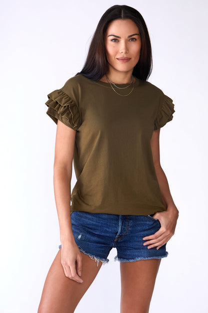 Ella Ruffle Sleeve Tee LOVETRUST